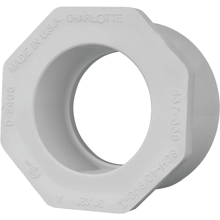 Charlotte Pipe And Foundry 3 In. SPG x 2 In. Slip Schedule 40 PVC Bushing PVC 02107 3600HA